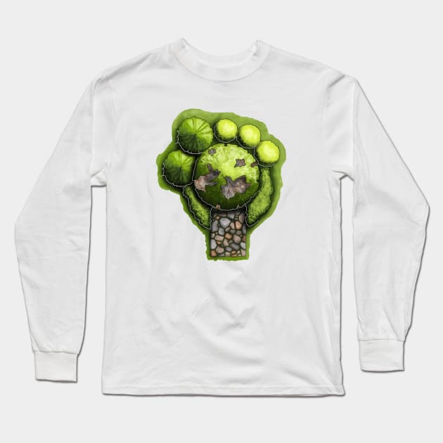 Paw Landscape Long Sleeve T-Shirt by Vinsui